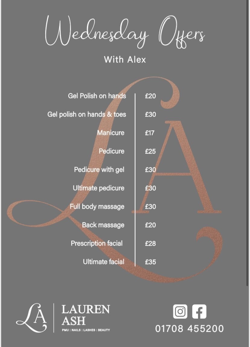 Special Offers on Beauty Treatments Hornchurch Romford Essex